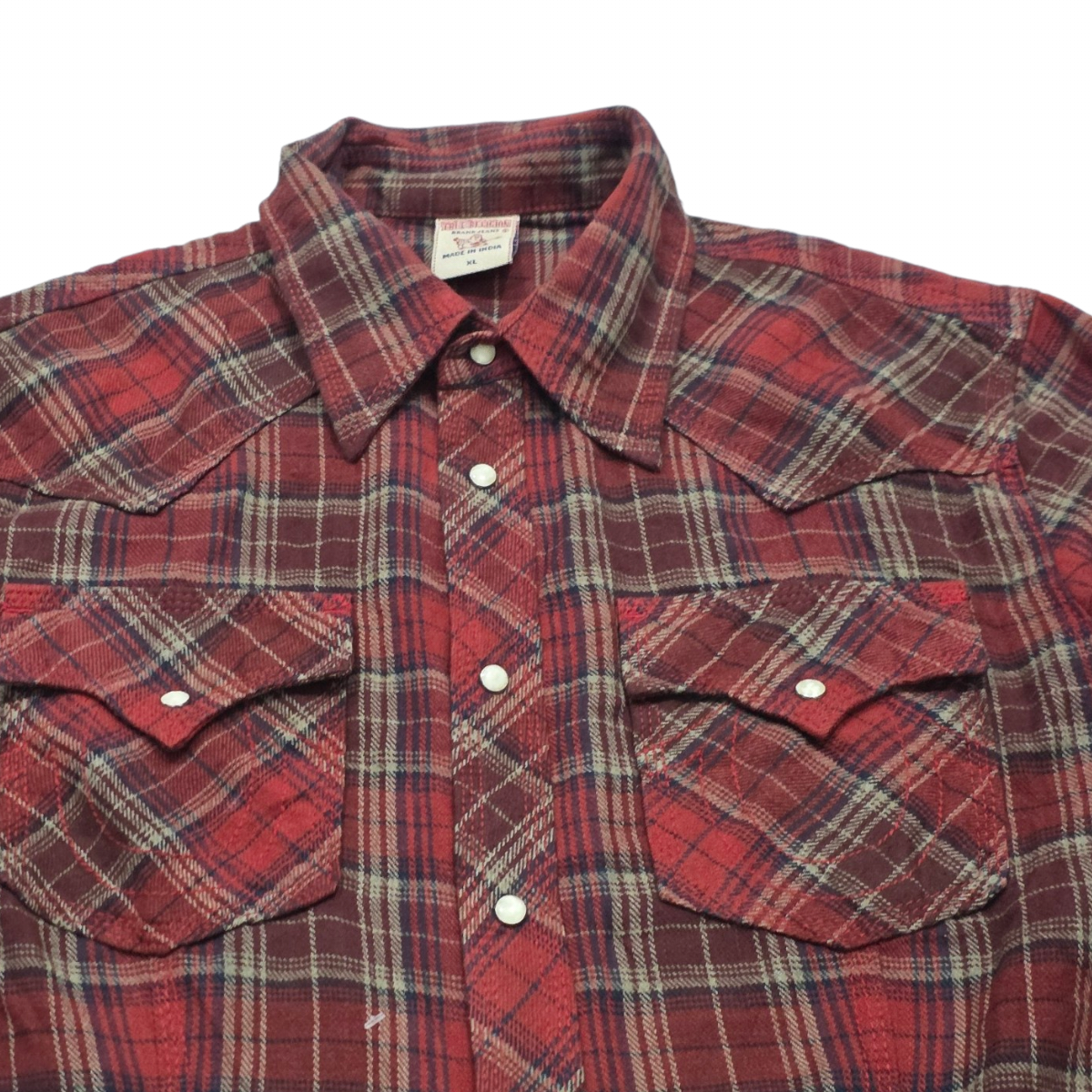 Camisa True Religion Xgrande Xl Cuadro Rojo (Usado)