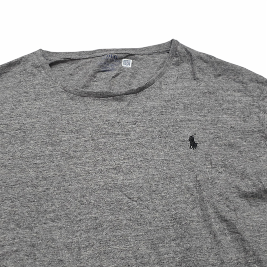 Playera Ralph Lauren Xgrande Xl Gris Pony Negro (Usado)