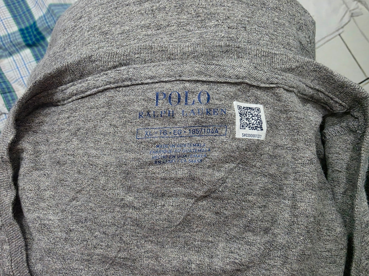 Playera Ralph Lauren Xgrande Xl Gris Pony Negro (Usado)