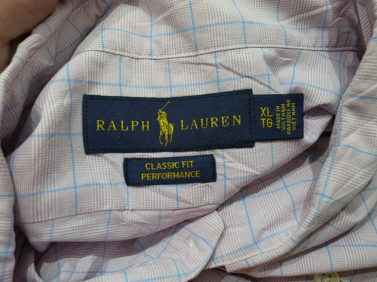 Camisa Ralph Lauren Xgrande Xl Classic Fit Rosa Geometrico (Usado)