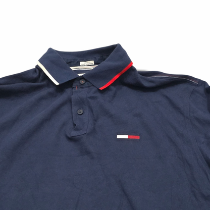 Playera Tommy Hilfiger Xgrande Xl Polo Azul Letras Grandes (Usado)