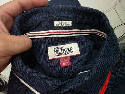 Playera Tommy Hilfiger Xgrande Xl Polo Azul Letras Grandes (Usado)