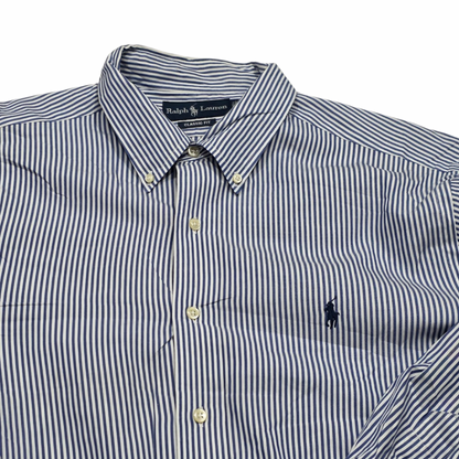 Camisa Ralph Lauren 17 1/2 32-33 Classic Fit Azul Lineas (Usado)