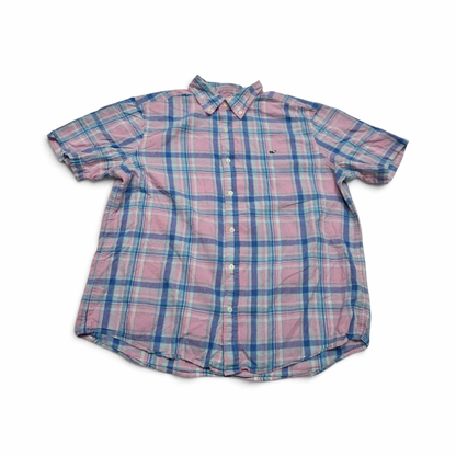 Camisa Vineyard Vines Xgrande Whaleshirt Cuadro Rosa Y Azul (Usado)