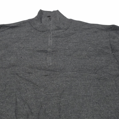 Sueter Ralph Lauren Xgrandexl Purple Label Cierre Corto Gris (Usado)