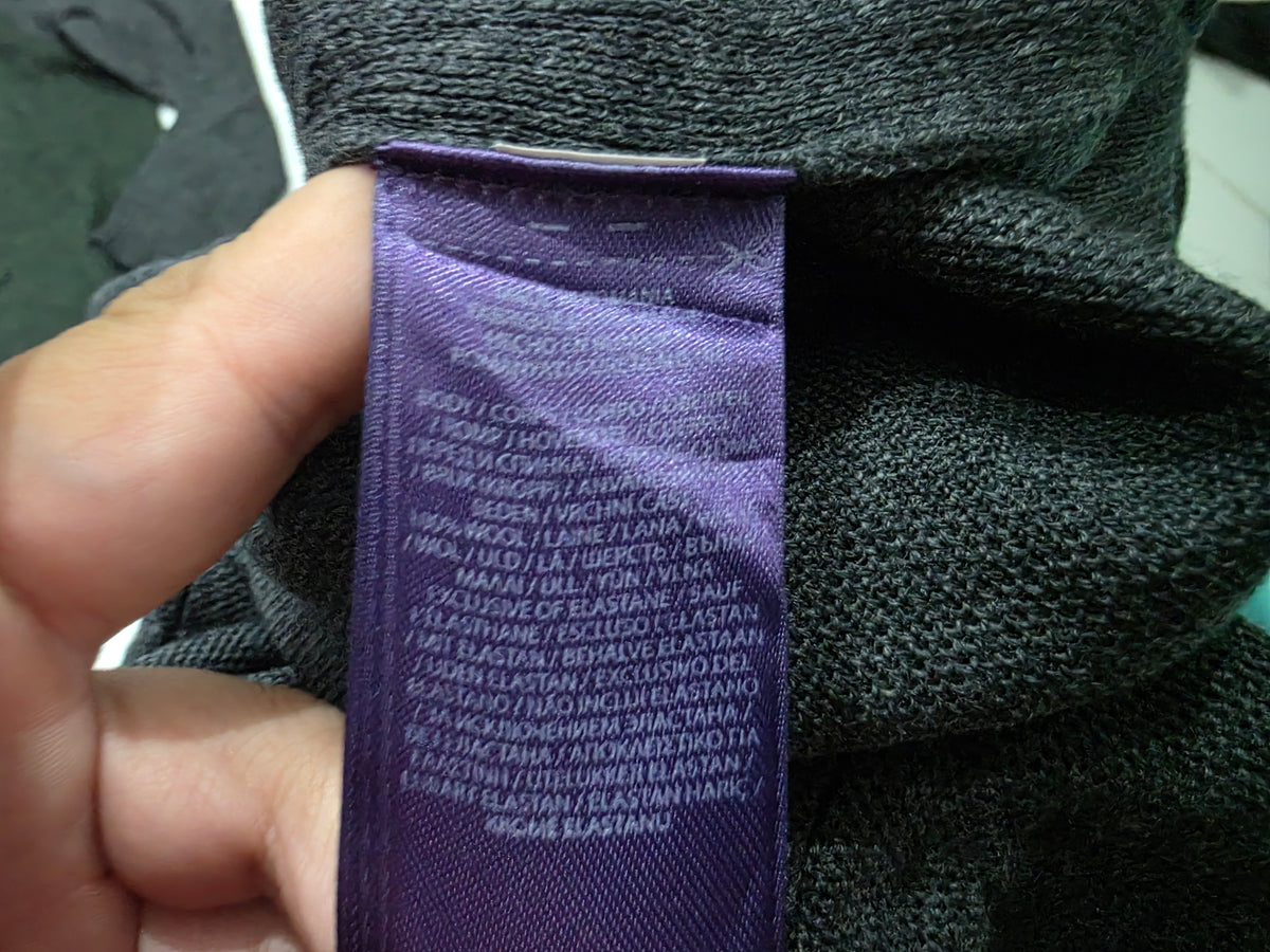 Sueter Ralph Lauren Xgrandexl Purple Label Cierre Corto Gris (Usado)
