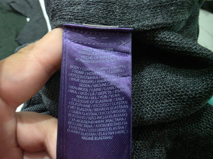 Sueter Ralph Lauren Xgrandexl Purple Label Cierre Corto Gris (Usado)