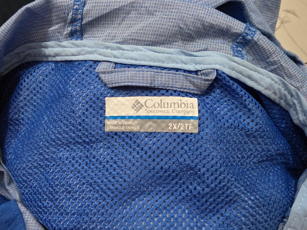 Chamarra Columbia 2x Rompevientos Azul (Usado)
