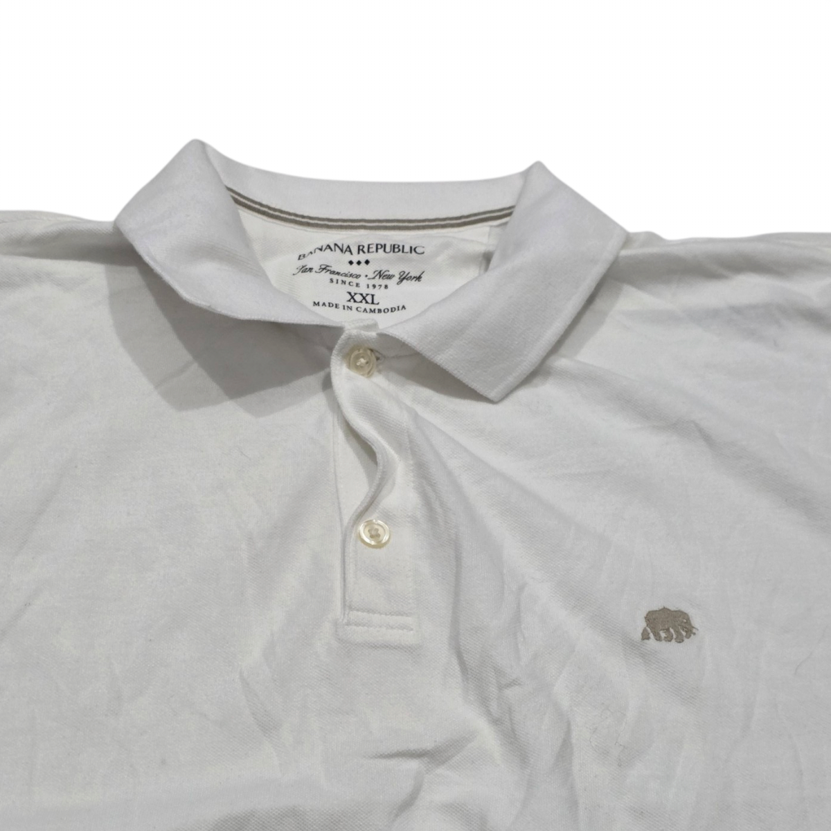 Playera Banana Republic 2xl Polo Blanco (Usado)