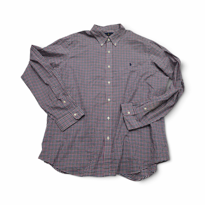 Camisa Ralph Lauren 2xl Classic Fit Cuadro Vino Azul Y Verde (Usado)