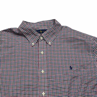 Camisa Ralph Lauren 2xl Classic Fit Cuadro Vino Azul Y Verde (Usado)
