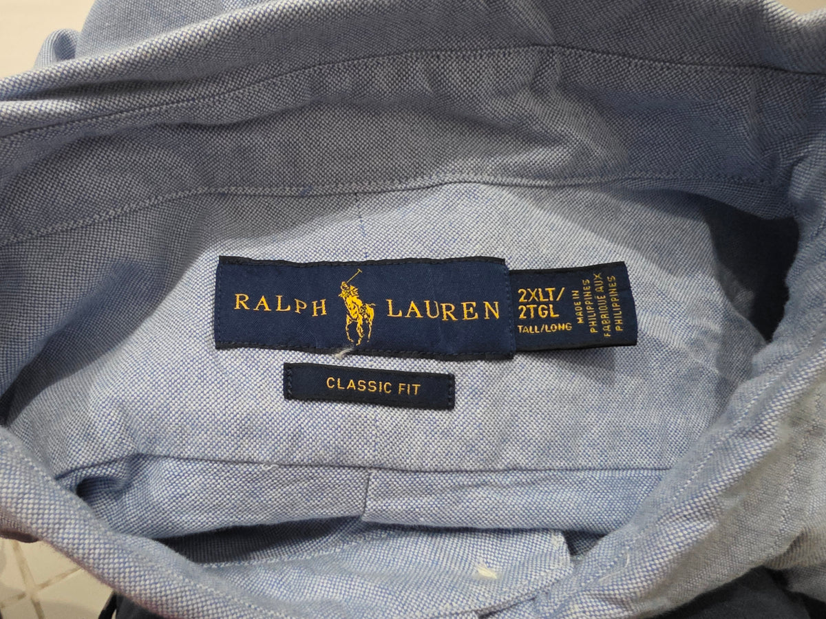 Camisa Ralph Lauren 2xlt Classic Fit Azul Pony Colores (Usado)