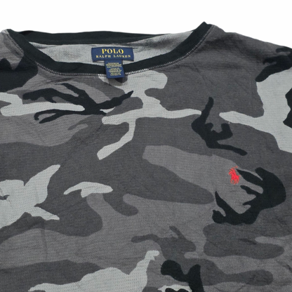 Playera Ralph Lauren 2xl Gris Camoflaje Manga Larga (Usado)