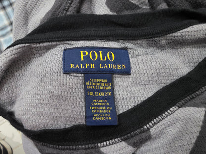 Playera Ralph Lauren 2xl Gris Camoflaje Manga Larga (Usado)