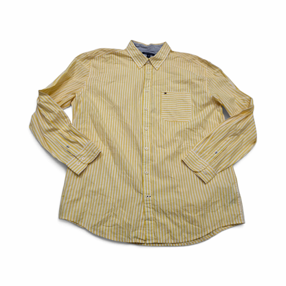 Camisa Tommy Hilfiger 2xl Classic Fit Amarillo Lineas (Usado)