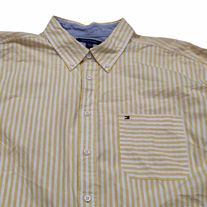 Camisa Tommy Hilfiger 2xl Classic Fit Amarillo Lineas (Usado)