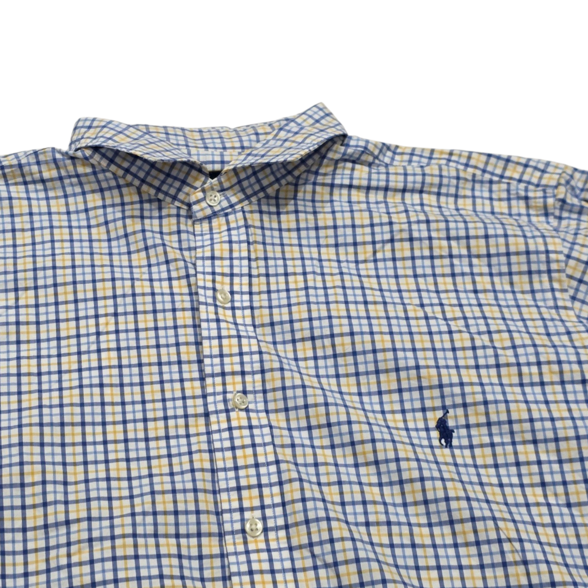 Camisa Ralph Lauren 2xb Amarillo Y Azul Cuadro (Usado)
