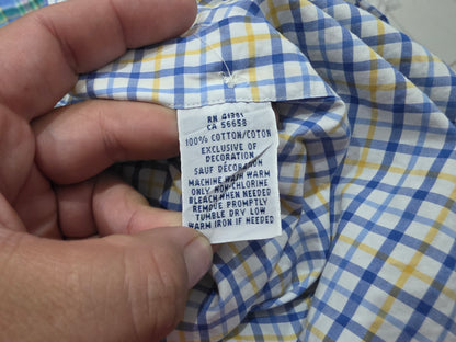 Camisa Ralph Lauren 2xb Amarillo Y Azul Cuadro (Usado)