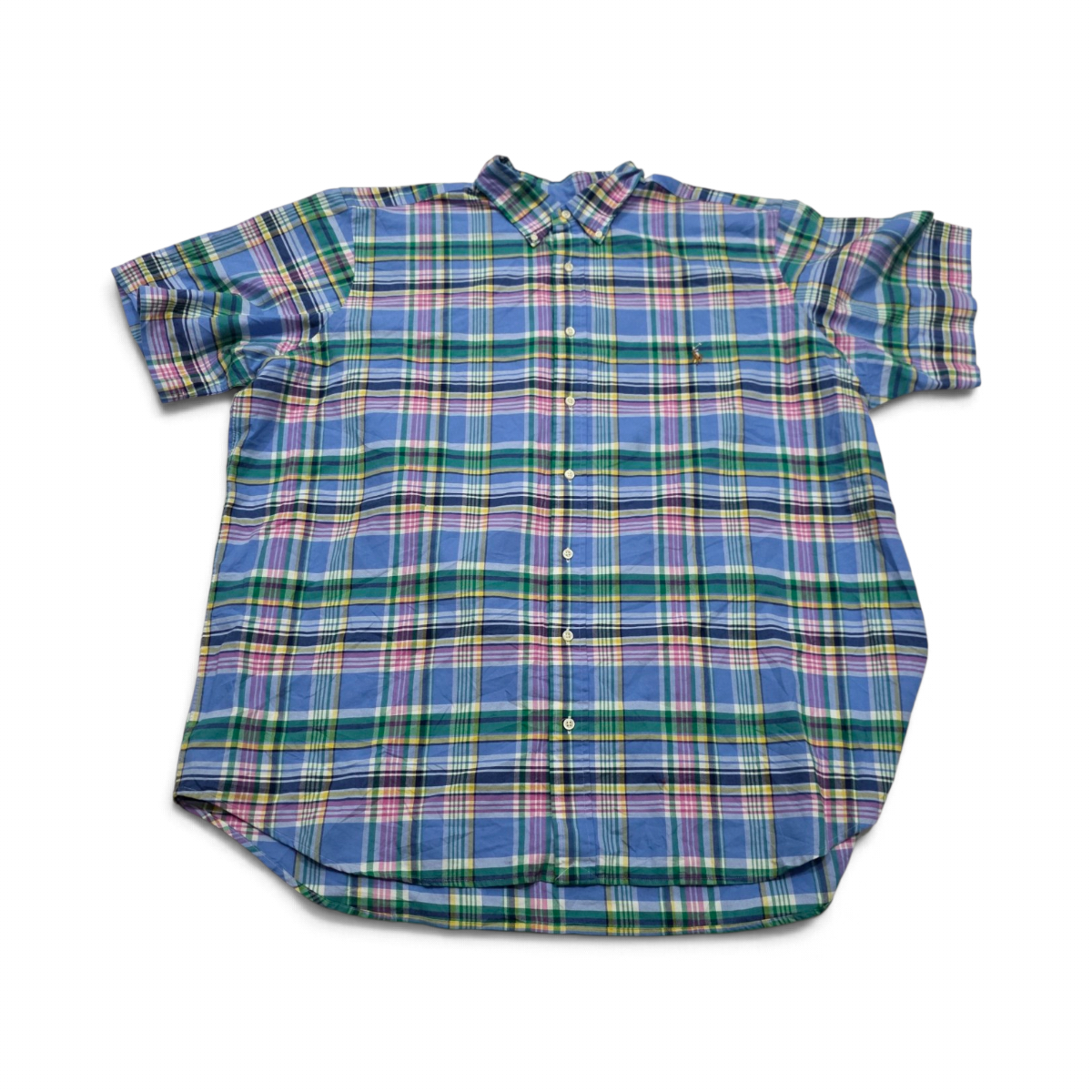 Camisa Ralph Lauren 2xb Cuadro Azul Colores (Usado)