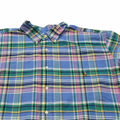 Camisa Ralph Lauren 2xb Cuadro Azul Colores (Usado)