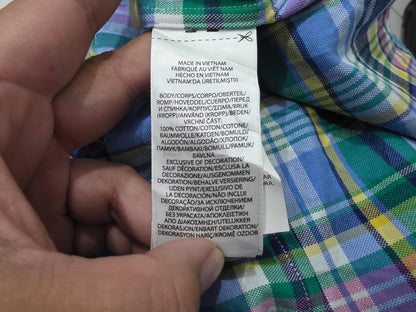 Camisa Ralph Lauren 2xb Cuadro Azul Colores (Usado)