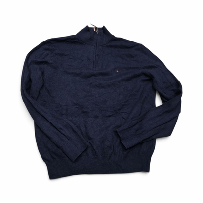 Sueter Tommy Hilfiger Mediana M Azul Marino Cierre Corto (Usado)