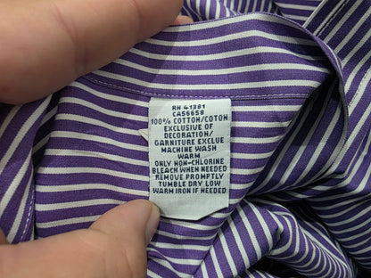 Camisa Ralph Lauren Mediana 15 32-33 Classic Morado Lineas (Usado)