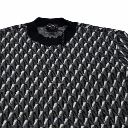 Sueter Emporio Armani Grande L Gris Figuras (Usado)