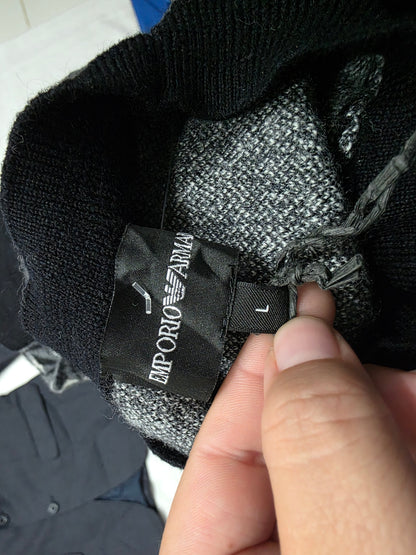 Sueter Emporio Armani Grande L Gris Figuras (Usado)