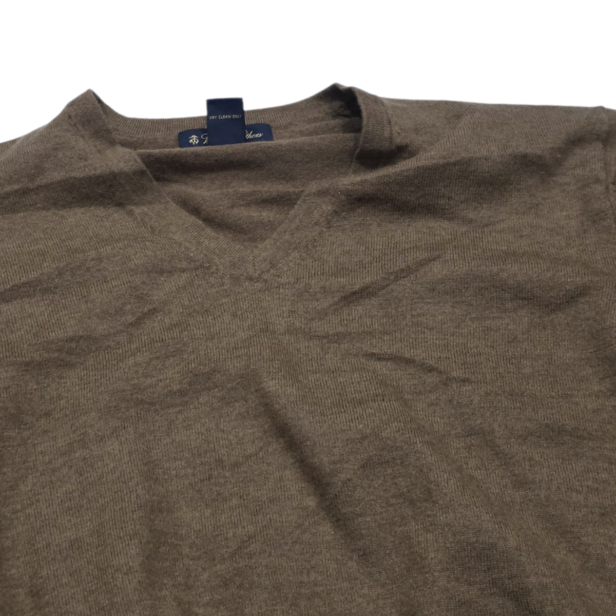 Sueter Brooks Brothers Xgrande Xl Café Lana Cuello V (Usado)