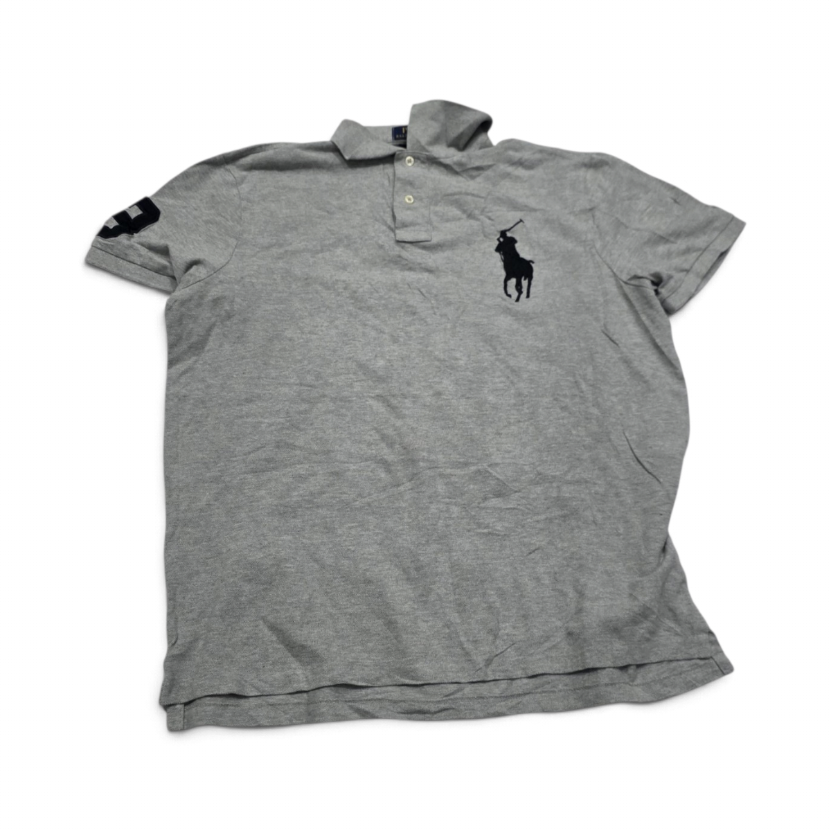 Playera Polo Ralph Lauren Xgrande Custom Slim Gris Big Pony (Usado)