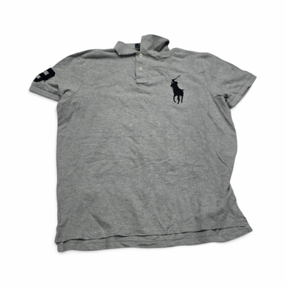 Playera Polo Ralph Lauren Xgrande Custom Slim Gris Big Pony (Usado)