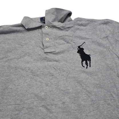 Playera Polo Ralph Lauren Xgrande Custom Slim Gris Big Pony (Usado)