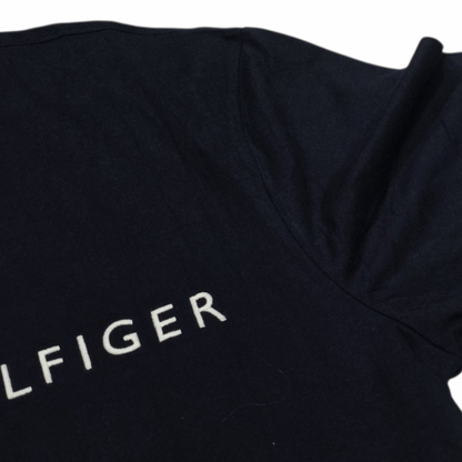 Playera Tommy Hilfiger Xgrande Xl Azul Letras (Usado)