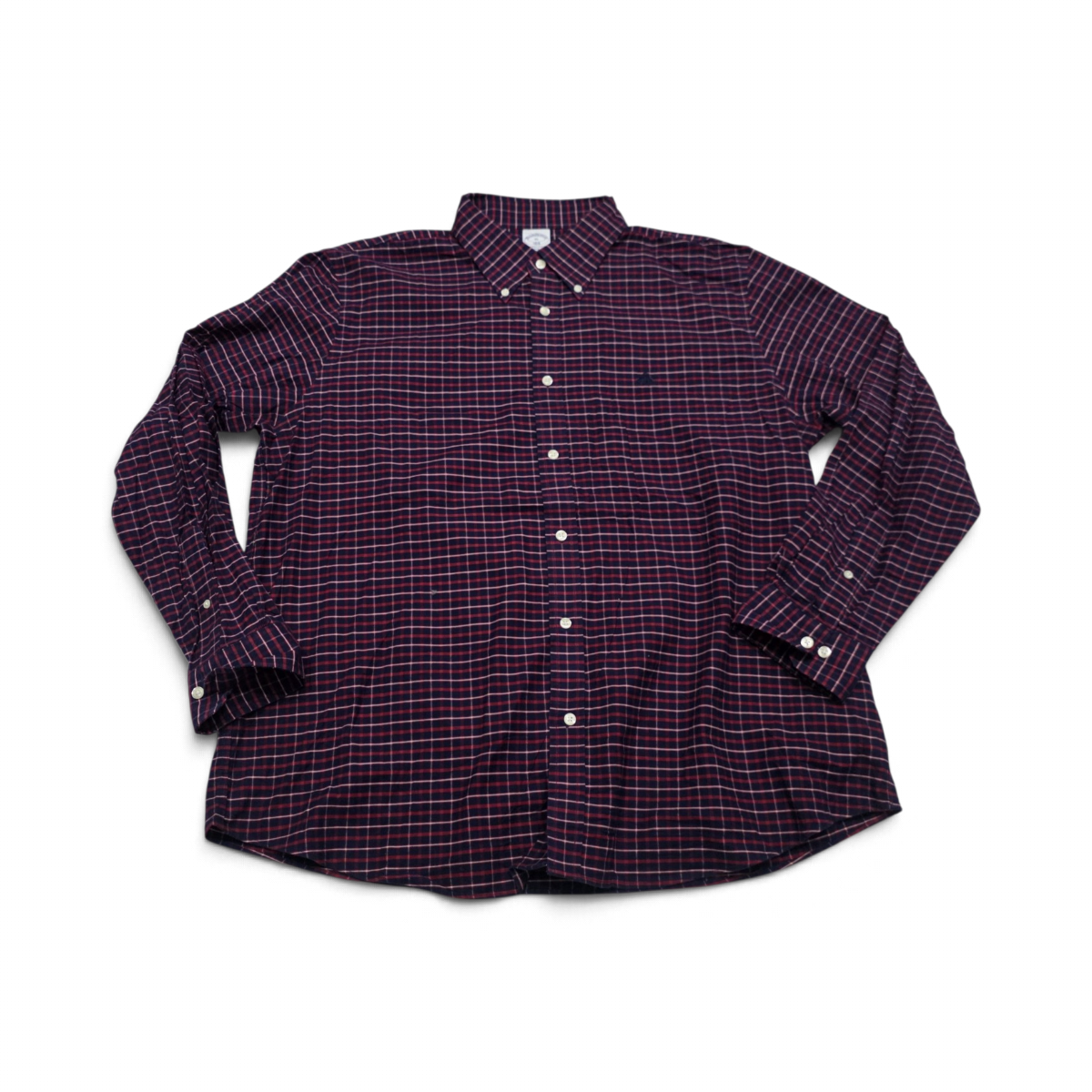 Camisa Brooks Brothers Xgrande Regular Fit Cuadro Azul Rojo (Usado)