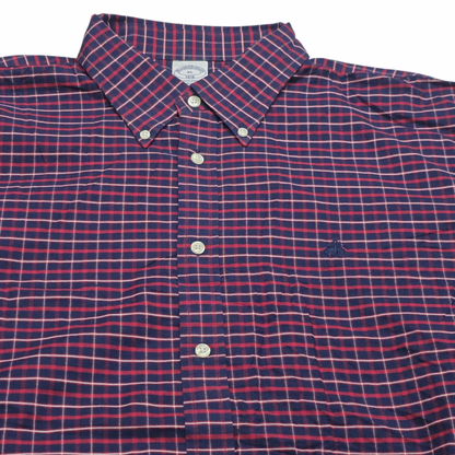 Camisa Brooks Brothers Xgrande Regular Fit Cuadro Azul Rojo (Usado)