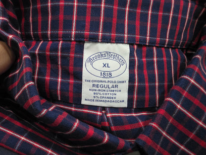 Camisa Brooks Brothers Xgrande Regular Fit Cuadro Azul Rojo (Usado)