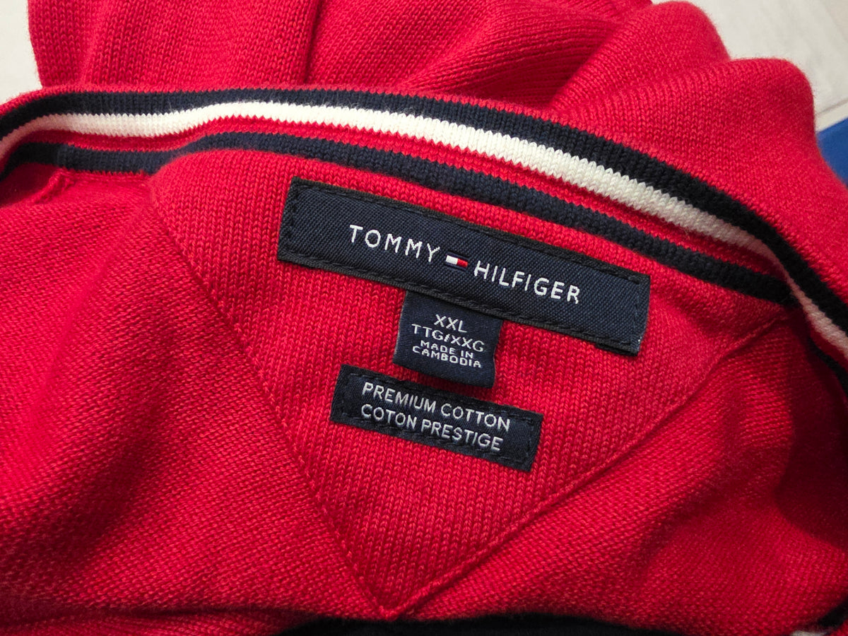 Sueter Tommy Hilfiger 2xl Rojo Cuello V (Usado)