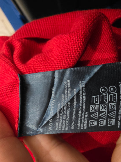 Sueter Tommy Hilfiger 2xl Rojo Cuello V (Usado)