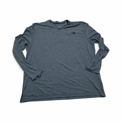 Playera The North Face 2xl Azul Standard Fit Manga Larga (NUEVO)