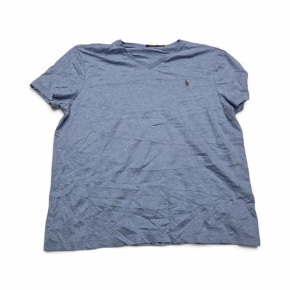 Playera Ralph Lauren 2xl Custom Slimfit Azul Claro Pony Azul (Usado)