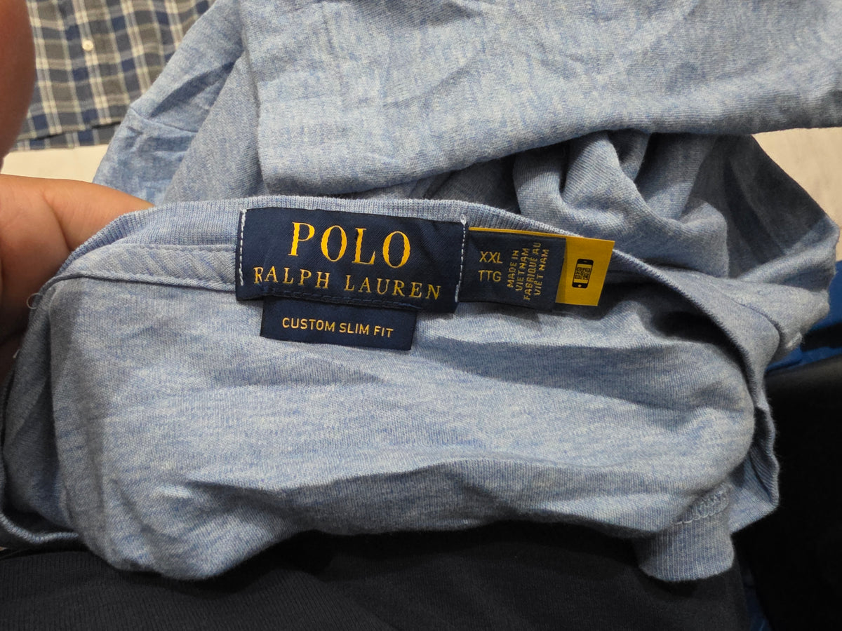 Playera Ralph Lauren 2xl Custom Slimfit Azul Claro Pony Azul (Usado)