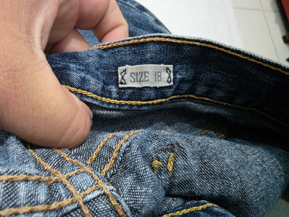 Pantalon Ralph Lauren Adolescente 18 Recto Azul Mezclilla (Usado)