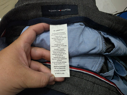 Pantalon Tommy Hilfiger 34x32 Recto Gris Vestir (Usado)