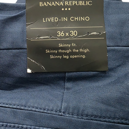 Pantalon Banana Republic 36x30 Skinny Fit Azul (NUEVO)