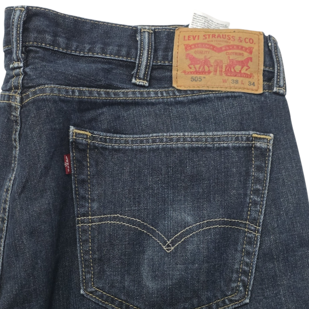 Pantalon Levis 505 38x34 Recto Azul Oscuro (Usado)