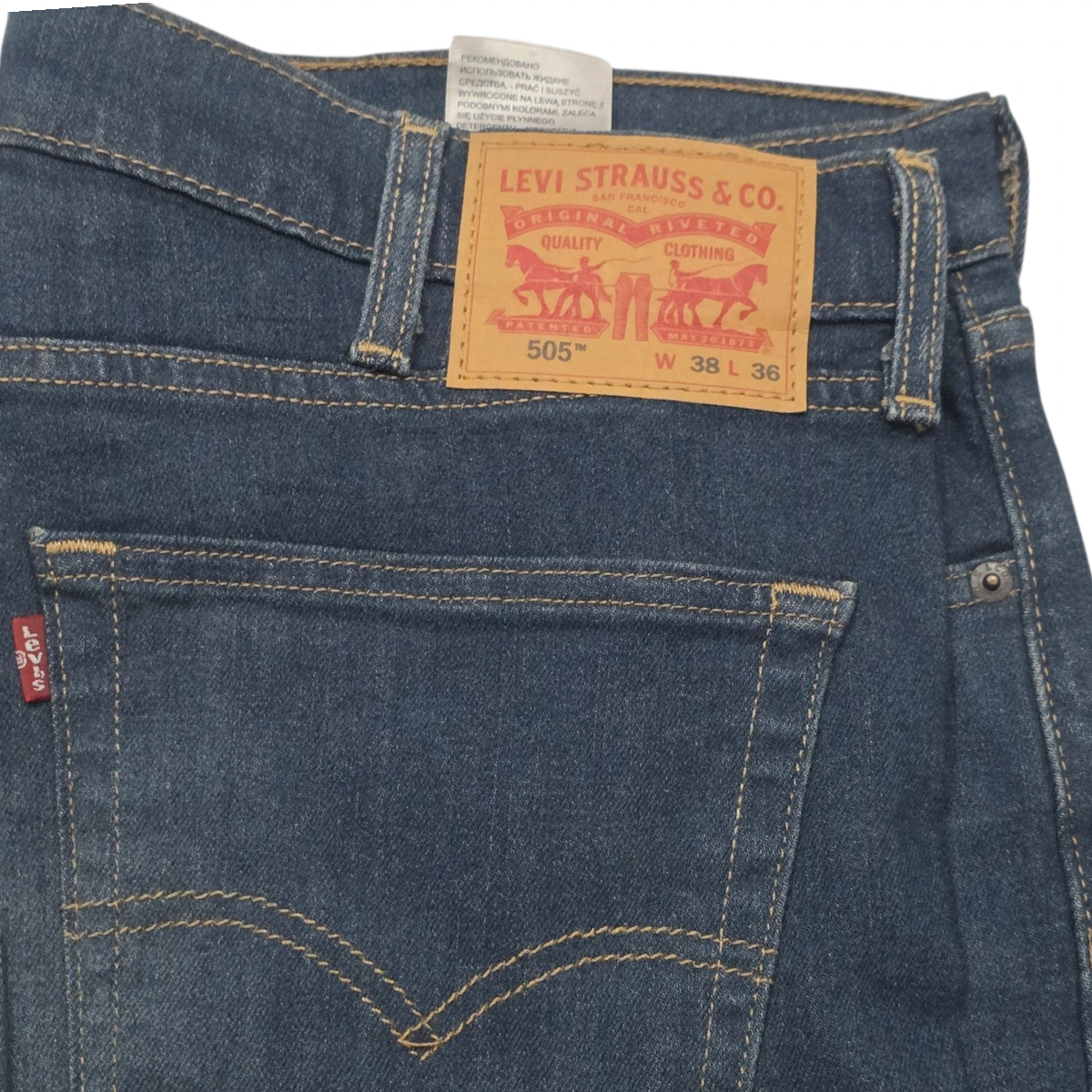 Pantalon Levis 505 38x36 Recto Azul Marino+ (Usado)