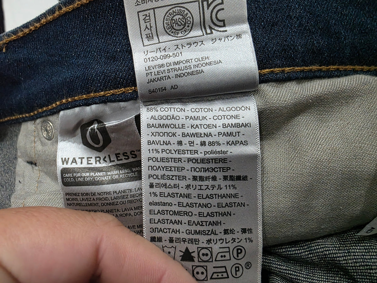 Pantalon Levis 505 38x36 Recto Azul Marino+ (Usado)