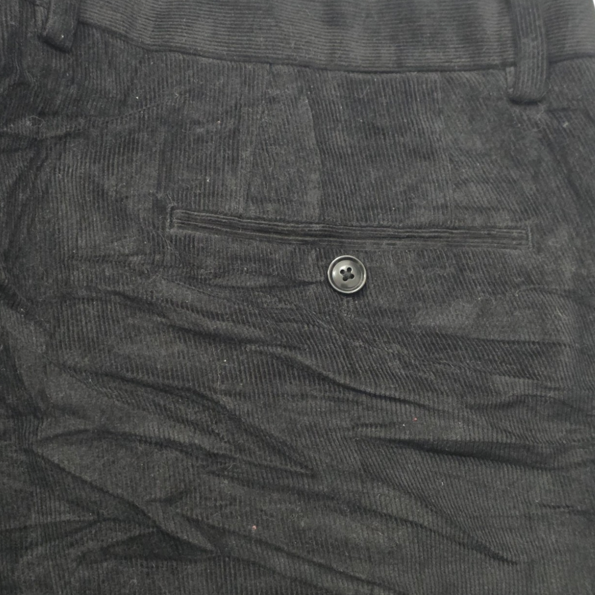 Pantalon Tommy Hilfiger 40x30 Recto Negro Pana (Usado)