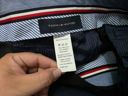 Pantalon Tommy Hilfiger 40x30 Recto Negro Pana (Usado)